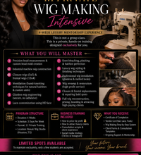 PRIVATE WIG MAKING COURSE (MENTORSHIP EXPERIENCE)