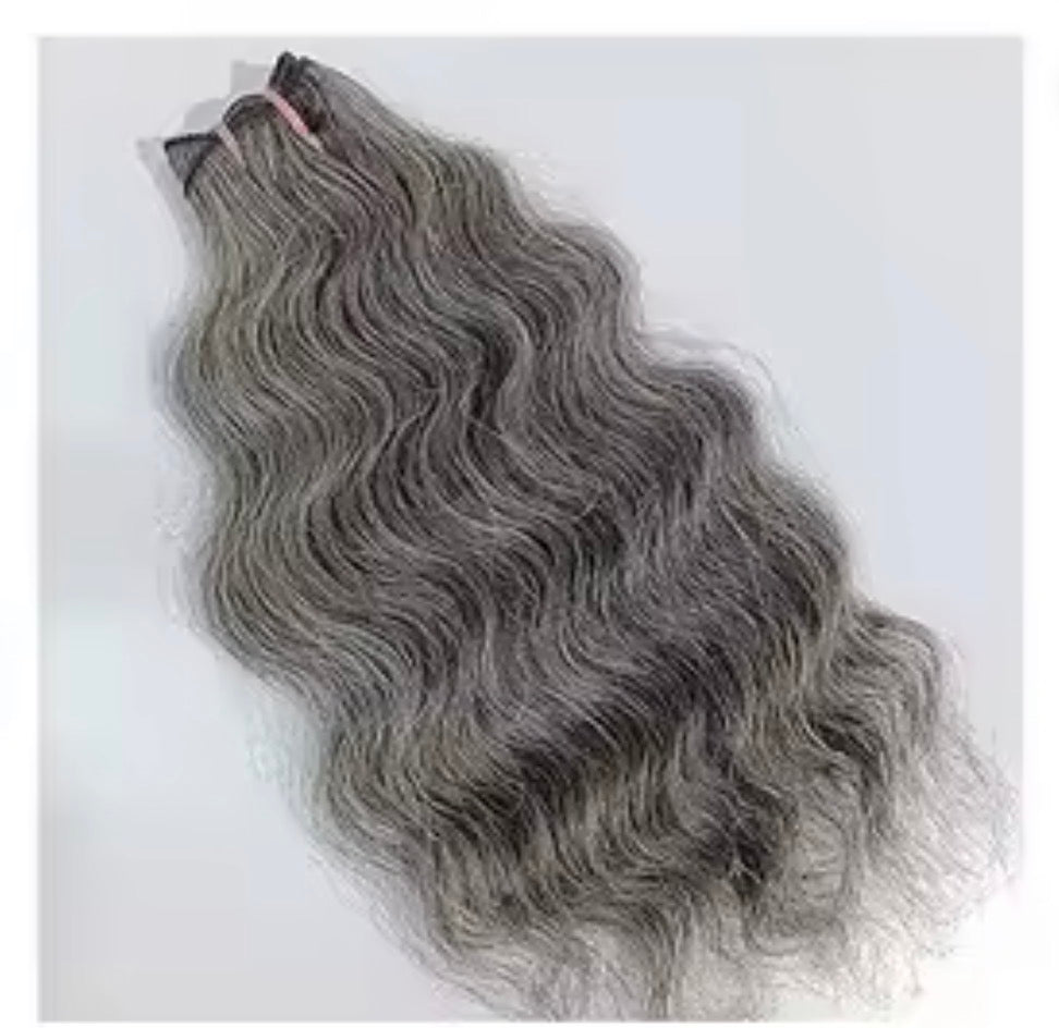SALT AND PEPPER (raw hair)
