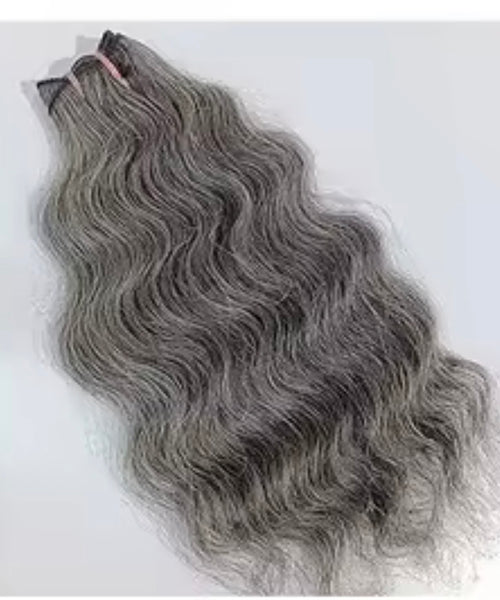 SALT AND PEPPER (raw hair)