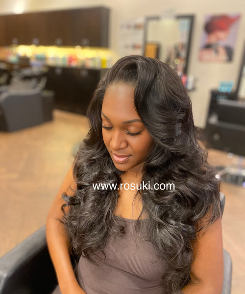 PRE-ORDER - Layered Natural black wig (color 1b wig)