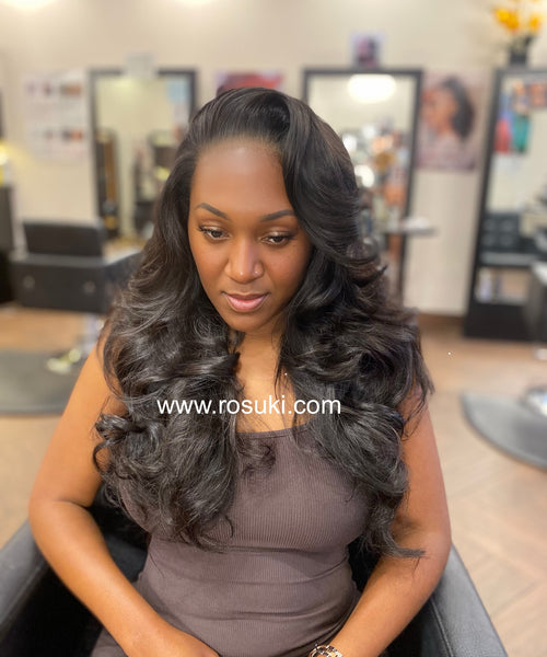 PRE-ORDER - Layered Natural black wig (color 1b wig)