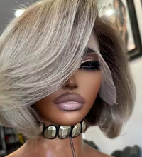 Ash blonde bob (dark roots) 8-12 inches