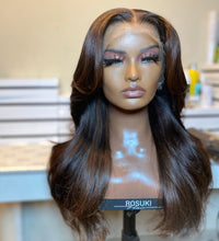 ROSUKI EHI (frontal wig with brown highlights)