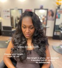 PRE-ORDER ONLY! Price: from $545 - Layered Natural black wig (color 1b wig)