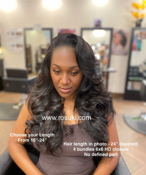 PRE-ORDER ONLY! Price: from $545 - Layered Natural black wig (color 1b wig)